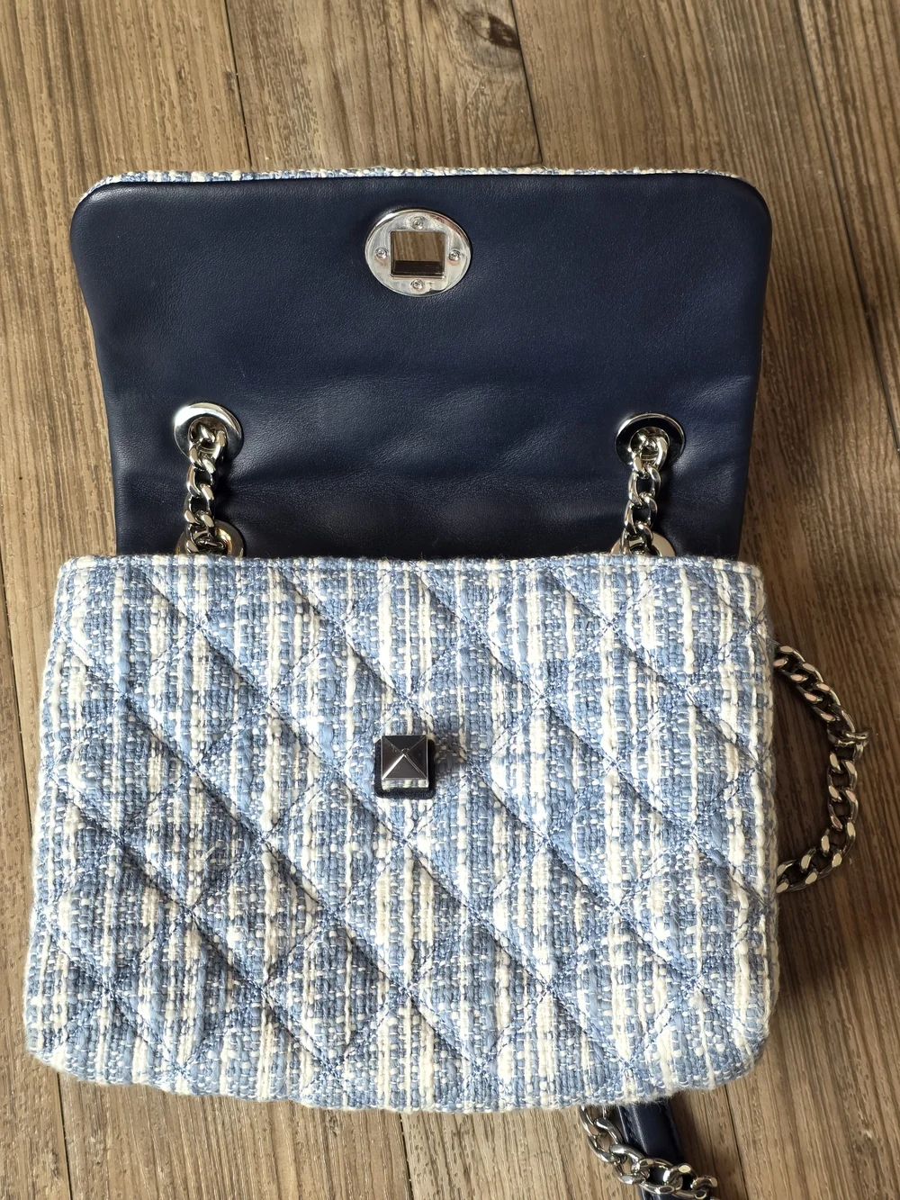 Kate Spade Natalia Denim Tweed Flap Bag